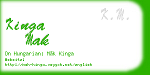 kinga mak business card